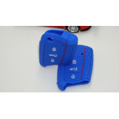 Volkswagen Polo Golf7 Tiguan Silikon Anahtar Mavi Kılıf Seti thumbnail 5