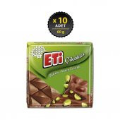 Eti Çikolata Antep Fıstıklı Kare 60 g x 10 Adet - 1