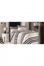 Çift Kişilik Ranforce Nevresim Takımı Striped Turkuaz - 1