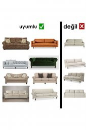 Patlıcan Moru Renk Bürümcük Oturma Gurubu 2 Berjer 1 Koltuk Örtüsü 3 Adet Kılıf - 4