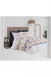 160x220 Ranforce Nevresim Takımı Tek Kişilik Kutulu Ethnic Indigo - 1