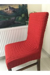 Kremit Likralı Bürümcük Sandalye Örtüsü - 2