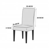 Bambu 6 lı Krem Sandalye Kılıfı - 2