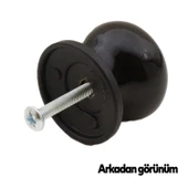Lesapins Lüks Porselen Siyah Düğme Mobilya Mutfak Çekmece Dolap Dolabı Kapağı Kulpu Kulbu Kulpları - 7