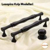 Lesapins Lüks Porselen Siyah Düğme Mobilya Mutfak Çekmece Dolap Dolabı Kapağı Kulpu Kulbu Kulpları - 3