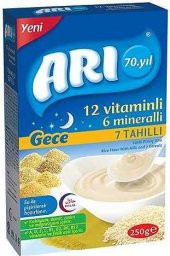Arı Mama Gece 250 Gr x 12li Paket 7 Tahıllı Sütlü Pirinç Unu_TY - 2