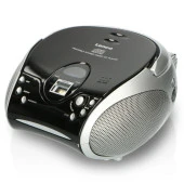 LENCO SCD-24 SİYAH/GÜMÜŞ - CD ÇALARLI TAŞINABİLİR Müzik Seti STEREO FM RADYO - SİYAH/GÜMÜŞ - 1