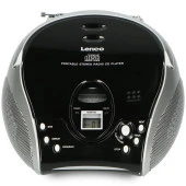 LENCO SCD-24 SİYAH/GÜMÜŞ - CD ÇALARLI TAŞINABİLİR Müzik Seti STEREO FM RADYO - SİYAH/GÜMÜŞ - 6