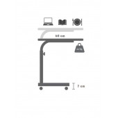 servetavcı Yükseklik Ayarlı Dikey Laptop ve Servis Sehpası - Ceviz (Tekerli) - 2