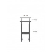 servetavcı Yükseklik Ayarlı Dikey Laptop ve Servis Sehpası - Ceviz (Tekerli) - 3