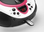 Lenco SCD-38 Pembe Taşınabilir Müzik Seti Radyo CD Çalar MP3 USB - 3