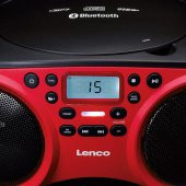 LENCO SCD-501 Kırmızı TAŞINABİLİR Müzik Seti FM RADYO BLUETOOTH ÖZELLİKLİ CD-USB OYNATICI - KIRMIZI - 4