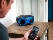 LENCO SCD-501 Mavi TAŞINABİLİR Müzik Seti FM RADYO BLUETOOTH ÖZELLİKLİ CD-USB OYNATICI - MAVİ - 7