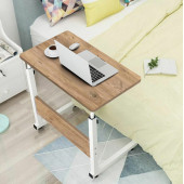 servetavcı Yükseklik Ayarlı Laptop Sehpası ve Çalışma Masası - Atlantik Çam Beyaz (Tekerli) - 1