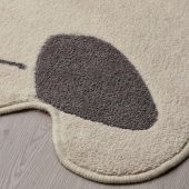 Köpek Temalı Çocuk Odası Halısı MeridyenDukkan Kırık Beyaz 66x110 cm IKEA , Kaydırmaz Halı - 2