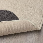 Köpek Temalı Çocuk Odası Halısı MeridyenDukkan Kırık Beyaz 66x110 cm IKEA , Kaydırmaz Halı - 3