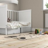 Köpek Temalı Çocuk Odası Halısı MeridyenDukkan Kırık Beyaz 66x110 cm IKEA , Kaydırmaz Halı - 4
