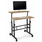 servetavcı Yükseklik Ayarlı Bilgisayar/Laptop ve Çalışma Masası - Atlantik Çam (Tekerli) 80x60 - 1