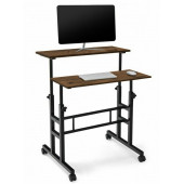 servetavcı Yükseklik Ayarlı Bilgisayar/Laptop ve Çalışma Masası - Ceviz (Tekerli) 80x60 - 1