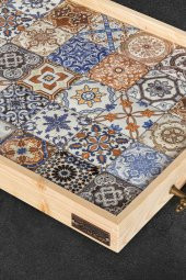 Esperanza Tepsi 62x32CM Doğal Masif Seramik Sunum Tepsisi - 3