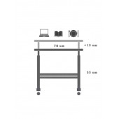 servetavcı Kitaplıklı ve Yükseklik Ayarlı Laptop Sehpası ve Çalışma Masası - Atlantik Çam (Tekerli) - 2