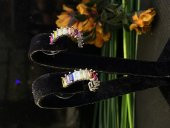 Aksesuar Çarşısı Renkli Zirkon Baget Taş Küpe Silver thumbnail 3