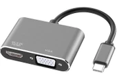 Usb Type C To Hdmi Vga 3.1 4k Çevirici Dönüştürücü Adaptör - 1