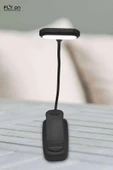 Klipsli Kitap Okuma Işığı Led Kitap Arası Okuma 3 Ledli Mandallı Lamba Beyaz Işık Masa Lambas-fnr100 - 5