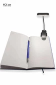 PİLLİ Klipsli Kitap Okuma Işığı Led Kitap Arası Okuma 3 Ledli Mandallı Lamba Beyaz Işık Masa Lambas-fnr100 - 4