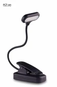 Klipsli Kitap Okuma Işığı Led Kitap Arası Okuma 3 Ledli Mandallı Lamba Beyaz Işık Masa Lambas-fnr100 - 3