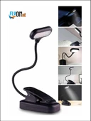 Klipsli Kitap Okuma Işığı Led Kitap Arası Okuma 3 Ledli Mandallı Lamba Beyaz Işık Masa Lambas-fnr100 - 1