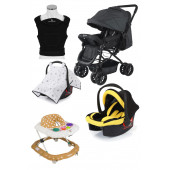Jimmybaby Travel Sistem Bebek Arabası Bebek Kanguru Bebek Puseti Örtüsü Bebek Yürüteç - 3