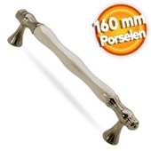 Beneth Lüks Porselen Mobilya Mutfak Çekmece Dolap Dolabı Kulpu Kulpları Kulbu 160 Mm Sedef Krom - 1