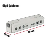 Pvc Pimapen Pencere Menteşesi Metal 75 mm Açık Kahverengi thumbnail 3