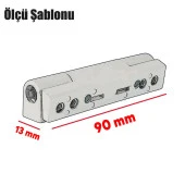 Pvc Pimapen Kapı Pencere Menteşesi Metal 90 mm Koyu Kahverengi - 3