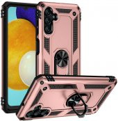 Samsung Galaxy A04S Kılıf Yüzüklü Standlı Tank Zırh Silikon - 4