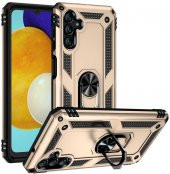 Samsung Galaxy A04S Kılıf Yüzüklü Standlı Tank Zırh Silikon - 6