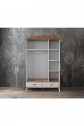 Erezoğulları Mobilya Modern Trend 3 Kapılı 2 Çekmeceli Gardırop Elbise Dolabı 130x55x212cm - 3