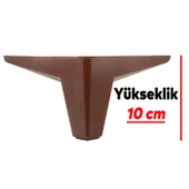 Sedir Lüks Mobilya Kanepe Tv Ünitesi Koltuk Ayağı 10 Cm Ahşap Desenli Kahverengi Baza Ayakları - 2