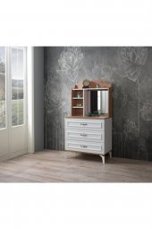 Erezoğulları Mobilya Trend Aynalı 3 Çekmeceli Şifonyer 80x45x151cm - 1