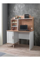 Erezoğulları Mobilya Genç Odası Trend Yarım Kitaplıklı Çalışma Masası 110x60x144cm - 1