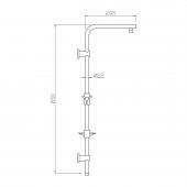 Tema Rain Hill Tetra Sürgülü Banyo Duş Takımı Seti Paslanmaz Boru - 2