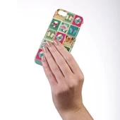 Apple iPhone SE/5S/5 Accessorize Pul Desenli Ojeli Sert Kılıf thumbnail 4