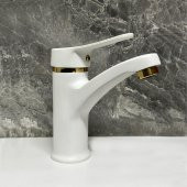 Venita Beyaz Gold Yüksek Gövde Lavabo Batarya - 1