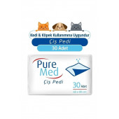 Puremed 60X90 Cm 30'Lu Kedi Köpek Çiş Pedi - 1