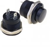 "180A" 16 mm Siyah Işıksız Push Buton - 1