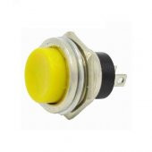 "180" 16 mm Metal Gövdeli Sarı Push Buton - 1