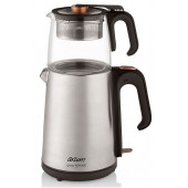 Arzum AR3024-CD Çaycı Heptaze 1650 W Cam Demlikli Inox Çay Makinesi - 1