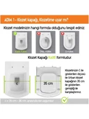 Basics Roca Basics Uyumlu Yavaş Kapanır Klozet Kapağı Kırılmaz Plastik - 4