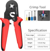 Yüksük Sıkma Pensesi 0,25 – 6 mm² Kendinden Ayarlı thumbnail 2